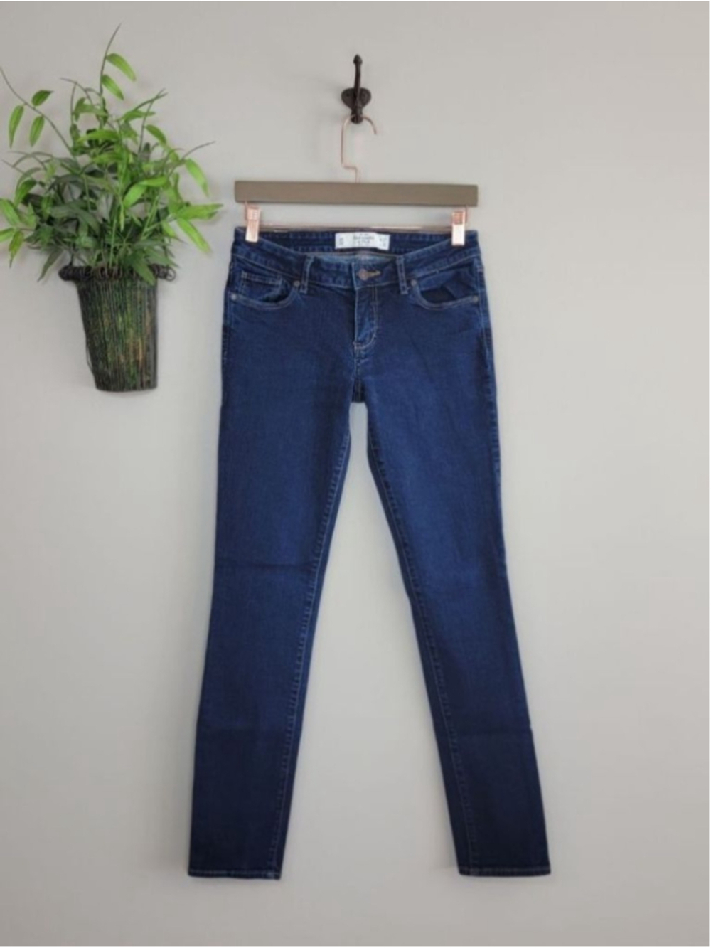 AF 4 Abercrombie & Fitch The Skinny Jeans Dark Blue Low Rise Jegging Stretch